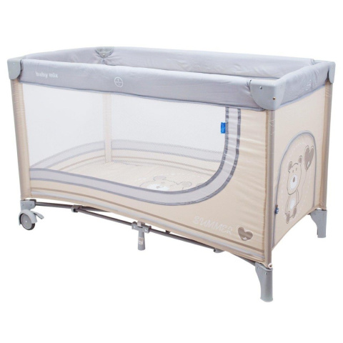 Łóżeczko turystyczne Baby Mix HR-8052-1 miś beige