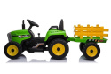 Traktor na akumulator z przyczepą Lean Toys XMX611 zielony