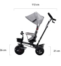 Rowerek dziecięcy trójkołowy 6w1 Kinderkraft Aveo Malachite Grey 9m+