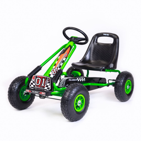 Pojazd na pedały Gokart Baby Mix Razor zielony 55294