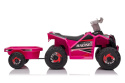 Quad na akumulator Lean Toys XMX630T różowy z przyczepą