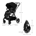 Wózek spacerowy Kinderkraft Yoxi Black do 22 kg