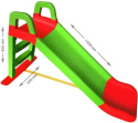 Zjeżdżalnia 3toysm 140 cm 1504 zielono-czerwona