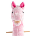 Hobby Horse z dźwiękiem i kółkami Rosie Baby Mix różowy 3l+